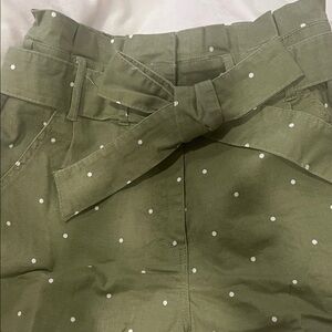 Mine Olive Green Polka Dot Women's Shorts
